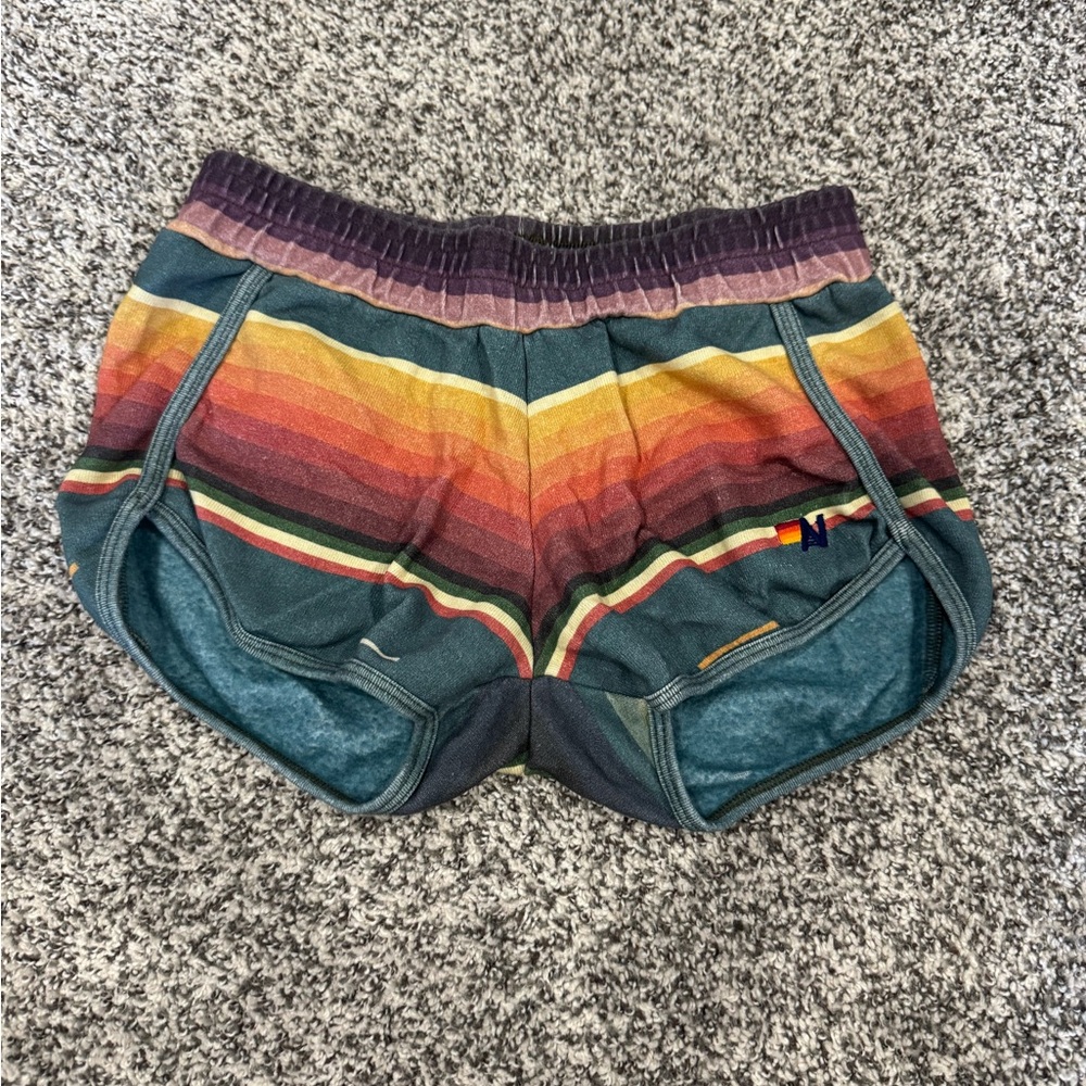 Aviator Nation Multicolor Striped Shorts